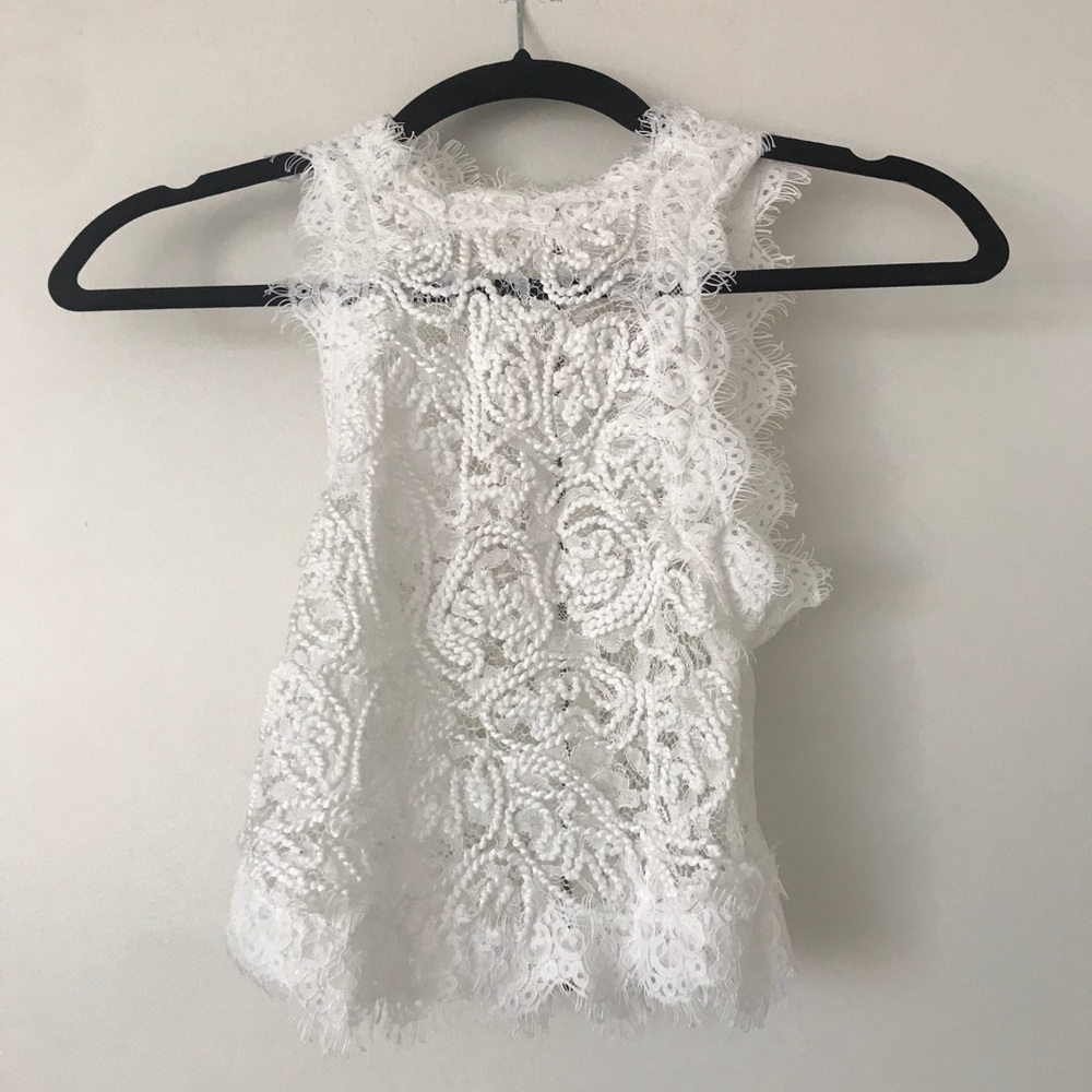 White lace top